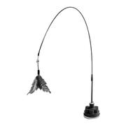 JAMNGHB 1. Varita interactiva con base de succión giratoria y segura para gatitos de interior, alivio del estrés, juguete de palo de burlas de gatos