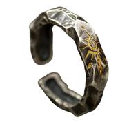 JAMNGHB Anillos de piedra de deseos con artesanía detallada, adecuados para aquellos que aman las joyas vintage y personalizan estilos, Zinc