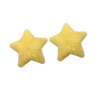 JAMNGHB Auriculares amarillos con forma de estrella, accesorios de 5,5 cm para personalizar tus auriculares, diadema de forro polar suave