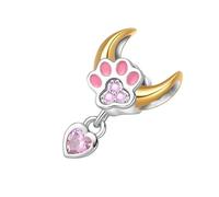 JAMNGHB Colgante de plata con temática de animales, diseño de gatos, cachorros, tortugas, accesorios para amantes de las mascotas, regalo para amantes de las mascotas, talla única, como se describe