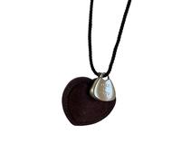 JAMNGHB Collar unisex con colgante de símbolo de amor, cadena de cordel suave, joyería delicada, cadena de suéter apilable para uso diario, collar minimalista con colgante de amor, talla única, como