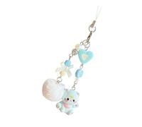 JAMNGHB Elegante llavero colgante de gatos, con textura de aleación para decoración y regalo de dibujos animados de gatos, azul, Door buckle