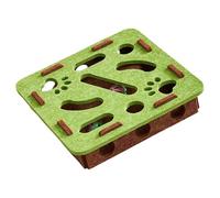 JAMNGHB Juguete de rompecabezas para gatos, juguete de fieltro suave, juguete seguro con campanas para garra, evita a través del juego activo, estimulación mental para gatos