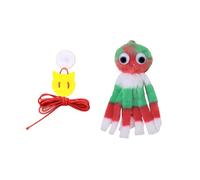 JAMNGHB Juguete interactivo colgante para gatito con sonido chirriante y felpa vibrante para colgar seguro y lindo juguete interactivo para mascotas