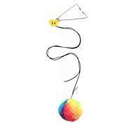 JAMNGHB Juguete interactivo colgante para gatos, bola oscilante y colorida y brillante, cuerda elástica para mascotas, gatos, juguete de ejercicio, bola oscilante multicolor