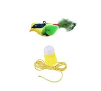 JAMNGHB Juguete realista para gatos, juguete de chirping gorrión, enriquecimiento, chirping realista gatos y felinos, divertido ejercicio, pájaro, sonido, alivio del aburrimiento de mascotas