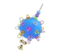 JAMNGHB Juguete seguro para masticar pájaros, cadena colgante, bola de dentición con campanas para loros, reducción del aburrimiento, jaula, accesorios de entretenimiento, juguete de entrenamiento