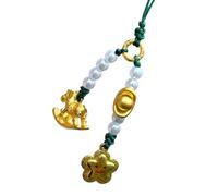 JAMNGHB Llavero con diseño de caballo balancín para teléfono, elegante diseño de metal, accesorio ligero para teléfonos, bolsos, mochilas, llavero multifuncional, D, Talla única