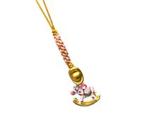 JAMNGHB Llavero con diseño de caballo balancín para teléfono, elegante diseño de metal, accesorio ligero para teléfonos, bolsos, mochilas, llavero multifuncional, a, Talla única