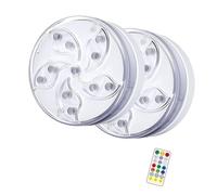 JAMNGHB Luz de buceo brillante con 10 púas de color y temporizador de 6 horas, ideal para mejorar la piscina, luz de acuario