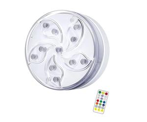 JAMNGHB Luz de buceo brillante con 10 púas de color y temporizador de 6 horas, ideal para mejorar la piscina, luz de acuario