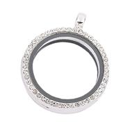 JAMNGHB Medallón de fotos inastillable con cierre fuerte, diseños impermeables, ideal para estilos de vida activos, colgante de cristal, talla única, como se describe, como se describe