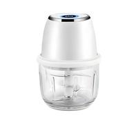 JAMNGHB Procesador de ajo eléctrico de 350 ml con fuente de alimentación recargable y cuenco de vidrio para un procesamiento eficiente de ingredientes, helicóptero multifuncional para alimentos