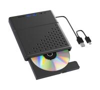 JAMNGHB Reproductor de CD externo USB 3.0 2.0 tipo C, reproductor de DVD, unidad de disco ROM, grabadores portátiles para laptop, escritorio, unidad externa Win11/10/8/7