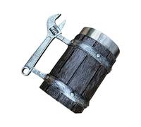 JAMNGHB Taza de cerveza de barriles de madera con forro aislante de acero inoxidable para reuniones al aire libre y eventos deportivos, taza de cerveza forrada de acero inoxidable