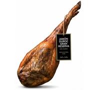 Jamon Duroc Gran Reserva 50% Pieza Entera 8 kg Curado en Bodega Sin Gluten | Pata con hueso para cortar a cuchillo o maquina 0 lactosa regalo gourmet cestas navidad tapas aperitivos celebraciones