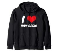 Jamón Radio y Amateur Radio Amante Diseño Sudadera con Capucha