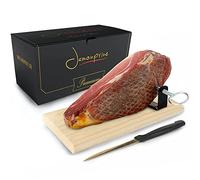 Jamón Serrano Curado Deshuesado + Jamonero + Cuchillo Version Mini de 1 Kg