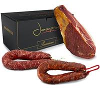 Jamón Serrano Duroc Curado Deshuesado Gran Reserva 1 Kg + Chorizo Extra Sarta Dulce 200 gr + Salchichón 200 gr - Jamonprive Premium