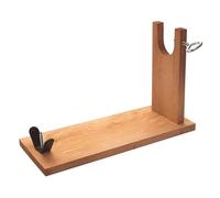 Well Home - Jamonero en Madera de Pino 40x16x23cm, con herraje en V con pincho y fijación pezuña con Tornillo Acero