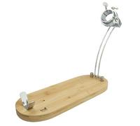 Jamonero - jamonero de bambú Plegable y Giratorio, Ideal para un Corte preciso y eficiente, fácil de almacenar y Limpiar.