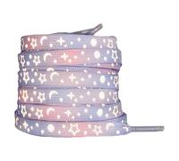 Jamron 1 Par Luminosos Cordones Nylon Planos Corazones Cordones para Zapatillas de Lona SN0701124-A Violeta Rosa 140CM