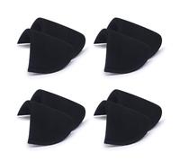 Jamsinmu 4 pares de hombreras de espuma Práctico push up almohadillas para coser en blazers chaquetas traje abrigos ropa de vestir accesorios de costura Negro Pequeño