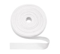 Jamsinmu Cinta blanca de algodón natural en espiga de 25 mm, cinta de tela de espiga para refuerzo de bordes, manualidades de costura, sarga de 25 mm x 22 años