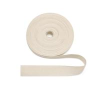 Jamsinmu Cinta de espiga de algodón natural beige de 25 mm, cinta de tela de espiga para refuerzo de bordes, manualidades de costura, sarga de 25 mm x 10 años