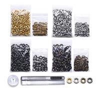 Jamsinmu Juego de herramientas para ojales 800 juegos de herramientas para colocar ojales con alicates para ojales Juego de herramientas para lona de cuero Tienda de campaña 400# Interior 6mm