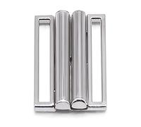Jamsinmu metal slider hebillas botones sujetadores rectángulo webbing slider para mujeres cinturón clip accesorio DIY Plata 60mm 1pc