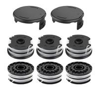 JAMSSOW 6 bobinas de repuesto para cortabordes Parkside TLP-01, bobina de hilo para Parkside PRTA 20-Li C3, A1, B1, B2, PRT 550 A1, A2, A3, A5, B6, PRT 300 A1, tapa TLP-01-1 (6 bobinas + 2 tapa)