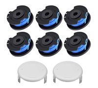 JAMSSOW 6 carretes de repuesto compatibles con Ryobi One+ AC14RL3A, línea de nailon de alimentación automática para Ryobi One+ 18 V, 24 V, 40 V, tapa de repuesto AC14HCA, 1,65 mm x 3,4 m (6 bobinas +