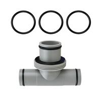 JAMSSOW Extensión T para manguera 38 mm a 32 mm, adaptador de piscina Intex Bestway Coleman, conector 1,25" a 1,5"