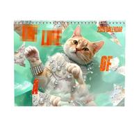 Jan - Dec 2026 Wall Planner - 11.02x11.02 Inches 2026 Cat Calendar | Funny Cat Monthly Calendar For Home Living Room Study Room Office School Family Decor