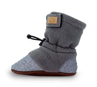 Jan & Jul Botines de forro polar para bebé Stay-Put, gris, 12-18 meses