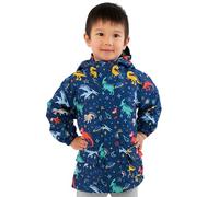 Jan & Jul Chubasquero impermeable con forro polar para niños, Forro polar: Space Dinos, 4 años