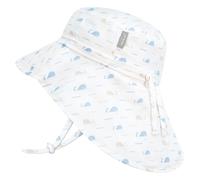 Jan & Jul Gorro de algodón Xplorer Grow-with-Me con ala grande para bebés, niños pequeños y niños, Cuentos de ballenas, 2-5 años