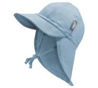 Jan & Jul Sombrero de sol con solapa en el cuello para bebés, niños y niñas, lazo con cuerdas, Azul (Stormy Blue), 3-6 Months