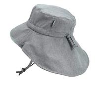 Jan & Jul Sombrero de Sol de Secado rápido de ala Ancha niños Infantes (Talla: 2-5 Años, Gris)