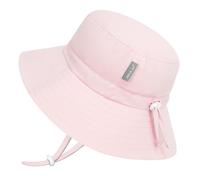 Jan & Jul Sombrero para el sol con cubo impermeable y ajustable para niñas con UPF 50+, Rosa suave, 2-5 años