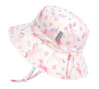 Jan & Jul Sombrero para el sol con cubo impermeable y ajustable para niñas con UPF 50+, unicornio, 0-6 meses