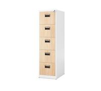 Jan Nowak Armario Archivador V005 Oficina Armario Metalico 5 Cajones Pintura en Polvo 162 cm x 46 cm x 62 cm