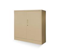 Jan Nowak Armario de Oficina Archivador de Herramientas Metálico 2 Estantes con Recubrimiento de Polvo Se Puede Cerrar 92,5 cm x 90 cm x 40 cm