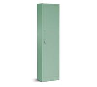 Jan Nowak Armario de Oficina C001A Armario de Almacenamiento metálico 4 estantes Puerta abatible Pintura en Polvo Metal 185 cm x 45 cm x 40 cm (Verde Pastel)