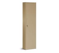 Jan Nowak Armario de Oficina C001A Armario de Almacenamiento metálico 4 estantes Puerta abatible Pintura en Polvo Metal 185 cm x 45 cm x 40 cm (Beige)