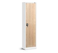 Jan Nowak Armario de Oficina C001A Armario de Almacenamiento metálico 4 estantes Puerta abatible Pintura en Polvo Metal 185 cm x 45 cm x 40 cm