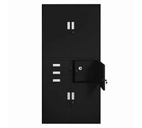 Jan Nowak Armario de Oficina Metálico C018S II Archivador Caja Fuerte Compartimento Secreto 3 Cajones Chapa de Acero con Recubrimiento de Polvo 185 cm x 90 cm x 40 cm