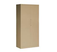 Jan Nowak Armario de Oficina Metálico C34 Armario de Herramientas con Compartimentos Barra de Colgar Recubrimiento de Polvo 185 cm x 90 cm x 45 cm Beige