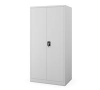 Jan Nowak Armario metálico archivador para Oficina Armario de Acero con Cerradura para Documentos Carpetas A4 y Archivo Profesional con 4 estantes Regulables 185 x 90 x 60 cm